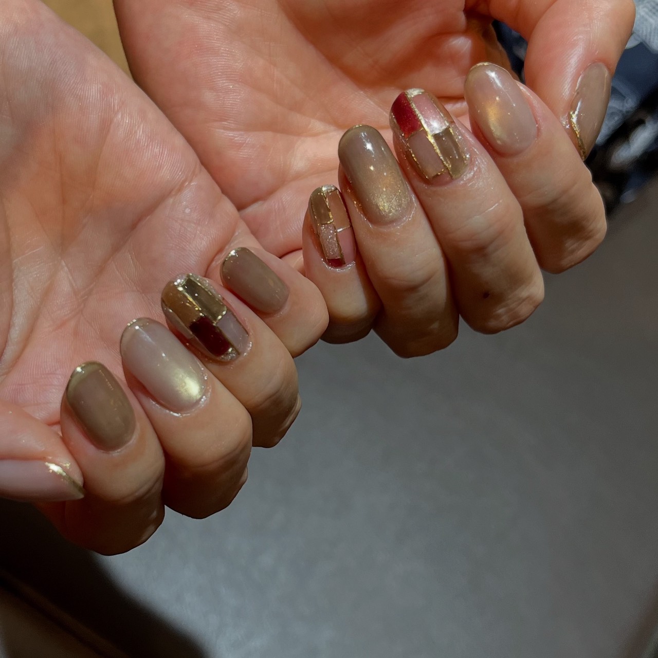 タイル調ネイル